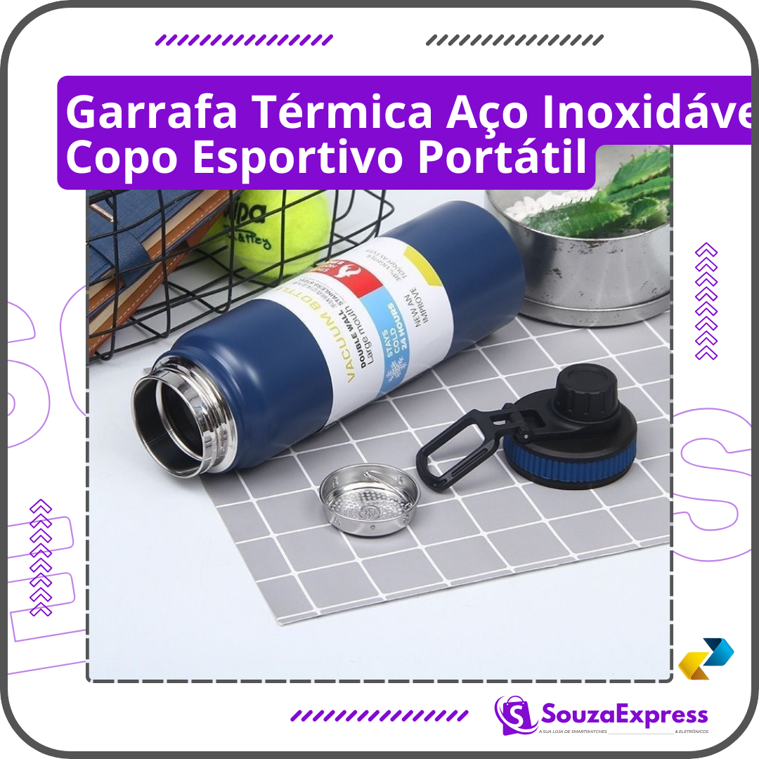 Garrafa Térmica de 800ml - Aço Inoxidável