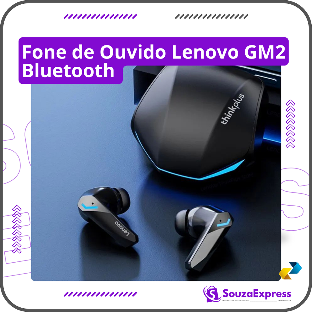 Fone de Ouvido Lenovo GM2 Pro - Bluetooth