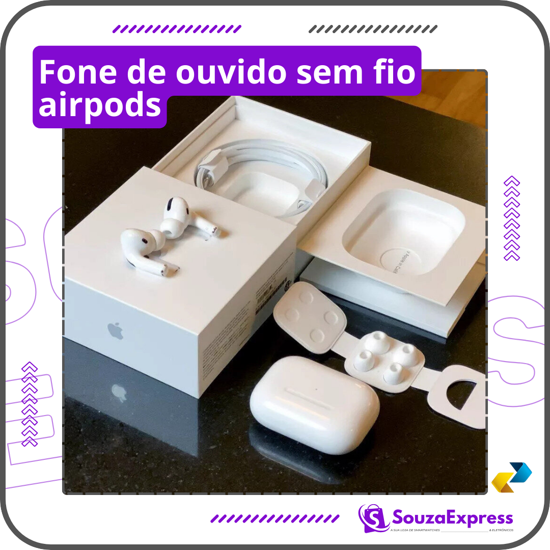Fone de ouvido sem fio airpods