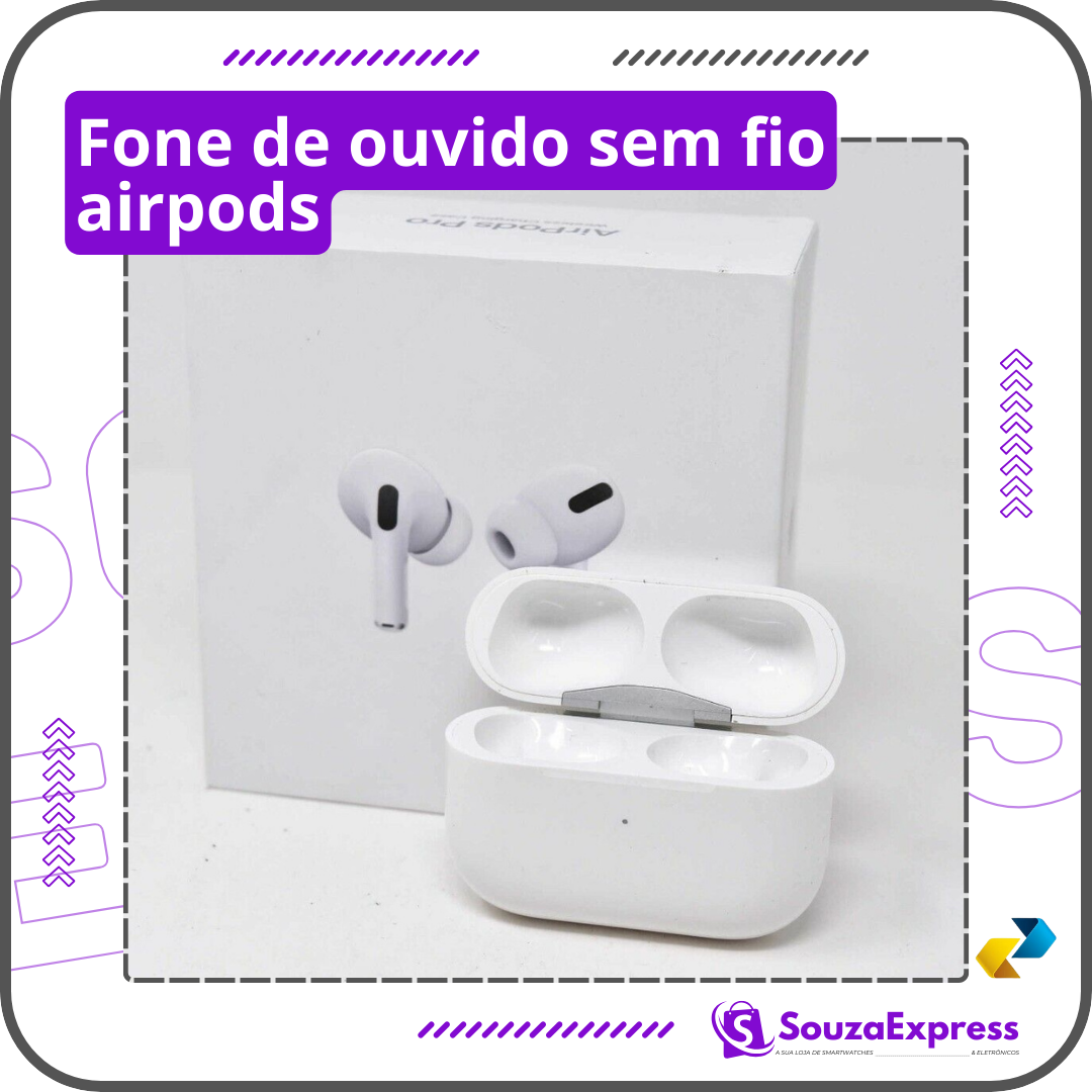 Fone de ouvido sem fio airpods