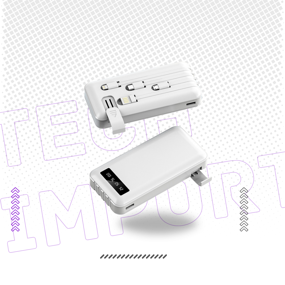 Carregador Power Bank Portátil 20000mAh