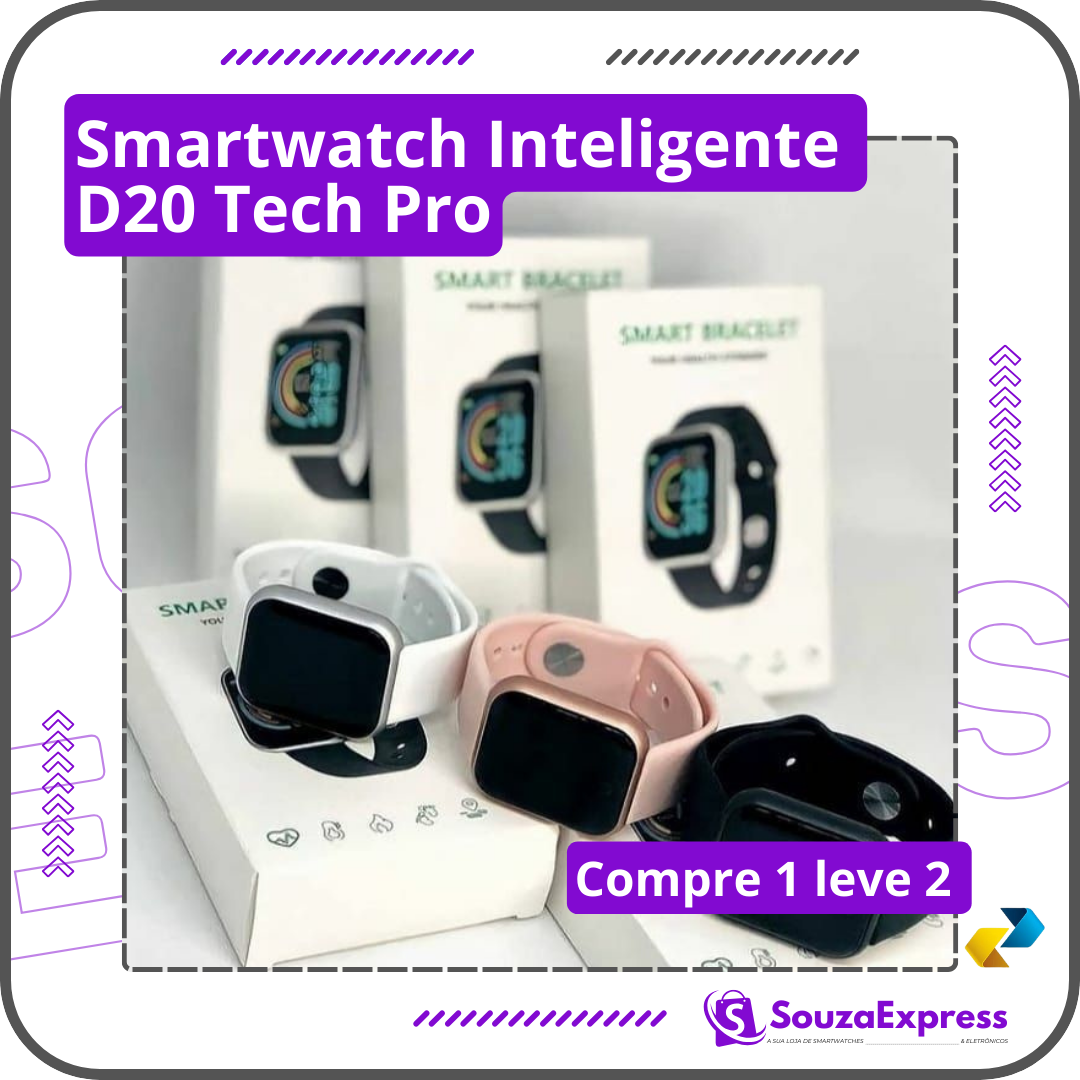 (Compre 1 leve 2 ) - Smartwatch Inteligente - D20 Tech Pro