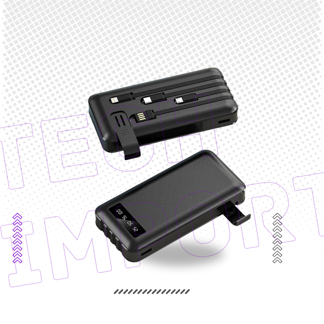 Carregador Power Bank Portátil 20000mAh
