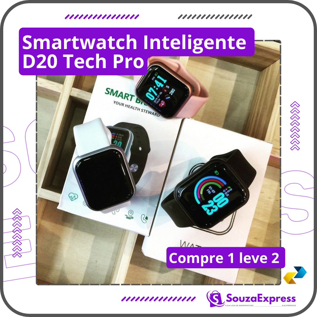 (Compre 1 leve 2 ) - Smartwatch Inteligente - D20 Tech Pro